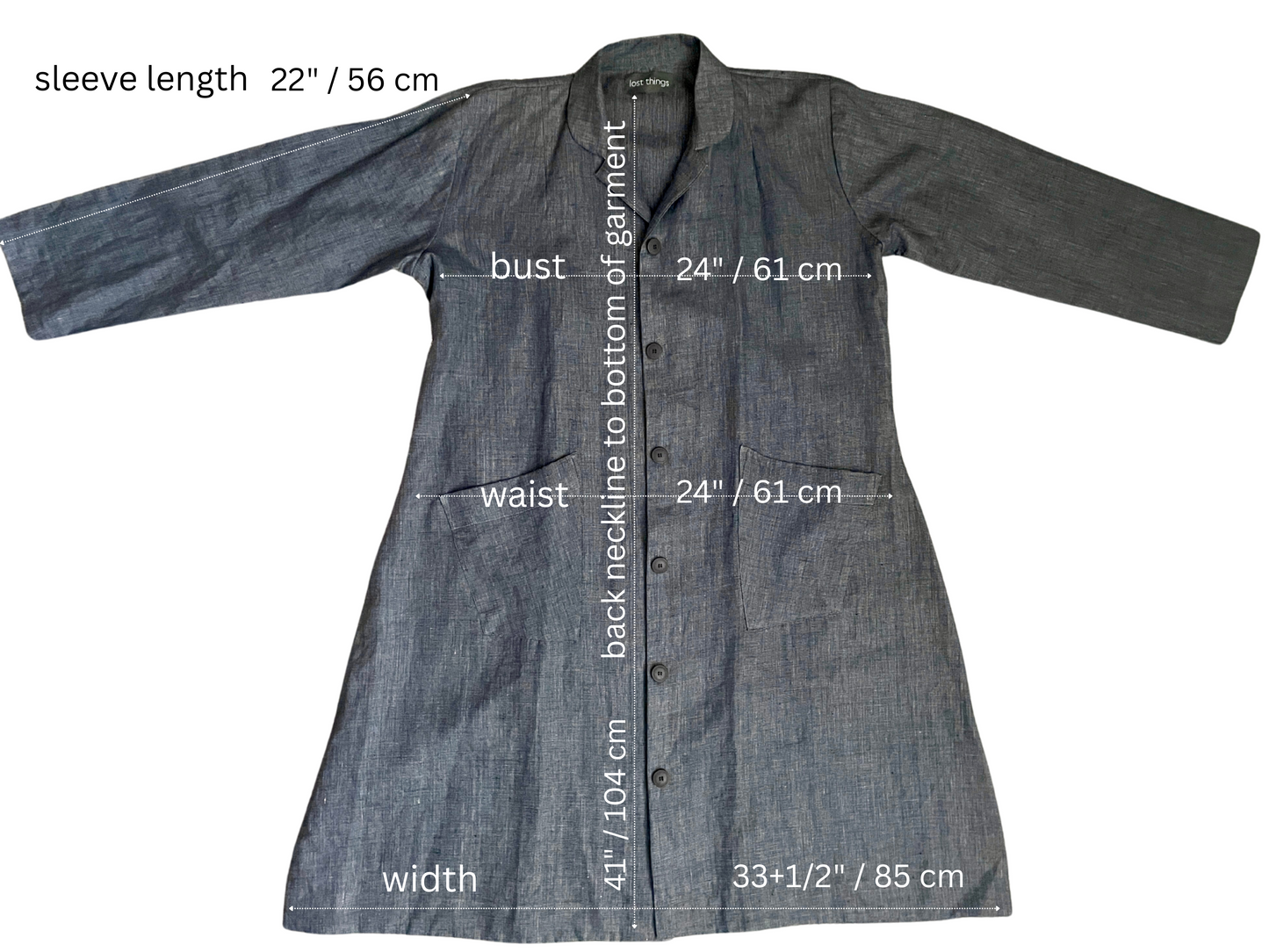Medium Weight Linen Duster Coat