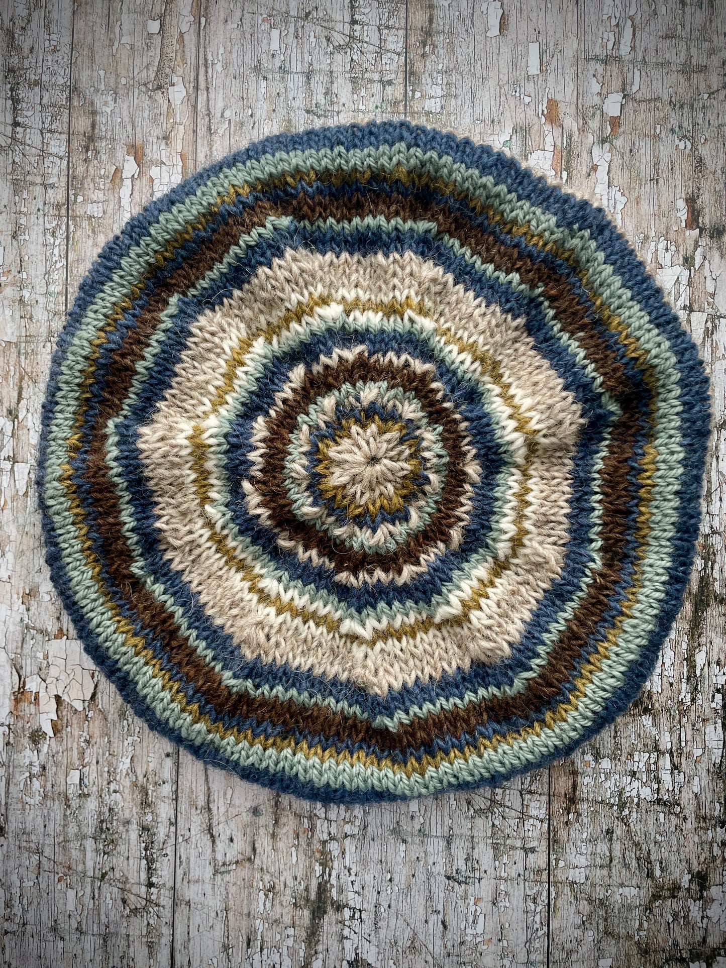 40's Style Hand Knitted Wool Beret no.45