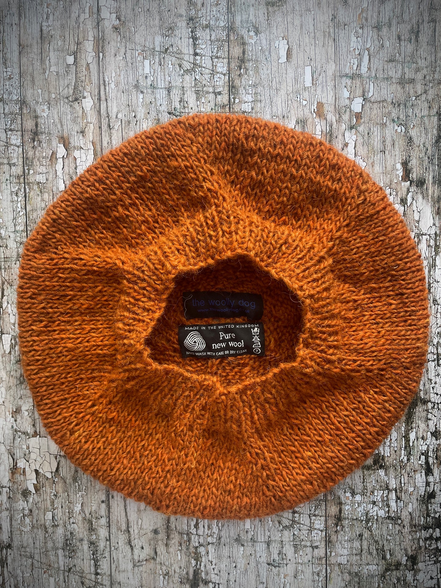 Hand Knitted Wool Beret Burnt Orange
Beautifully hand knitted beret in Icelandic pure wool, perfect for keeping your head warm on cold days and knitted in a lovely burnt orange colour, with a ribbed band that gives the hat a snug fit.
SIZE: adult.
CARE: hand wash or machine wash on wool cycle at 30 degrees, dry flat, do not tumble dry.