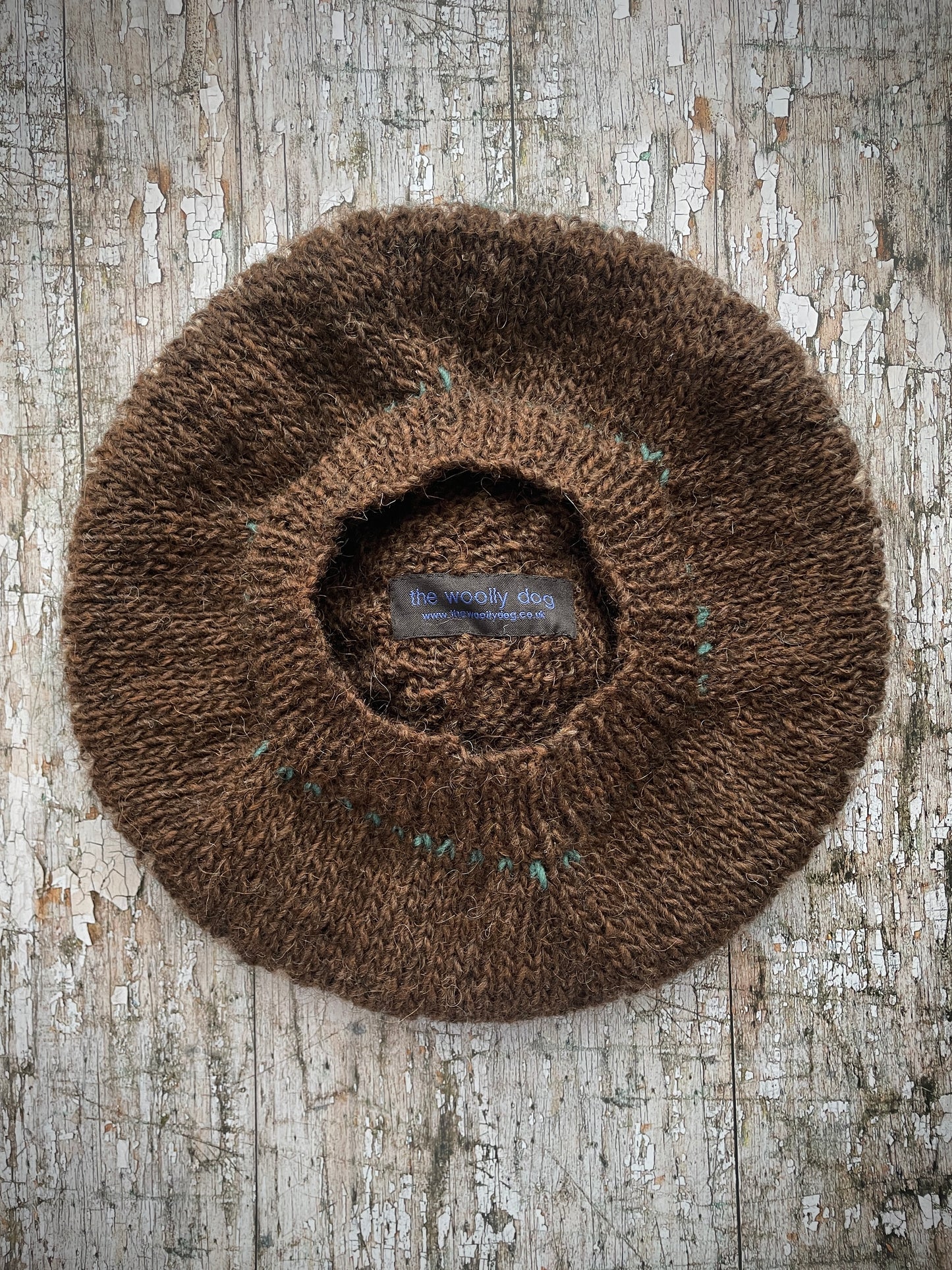 Pattern Beret Hand Knitted In Wool Style D