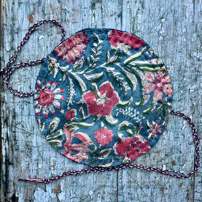 Hand Stitched Sashiko Wearable Art Pouch