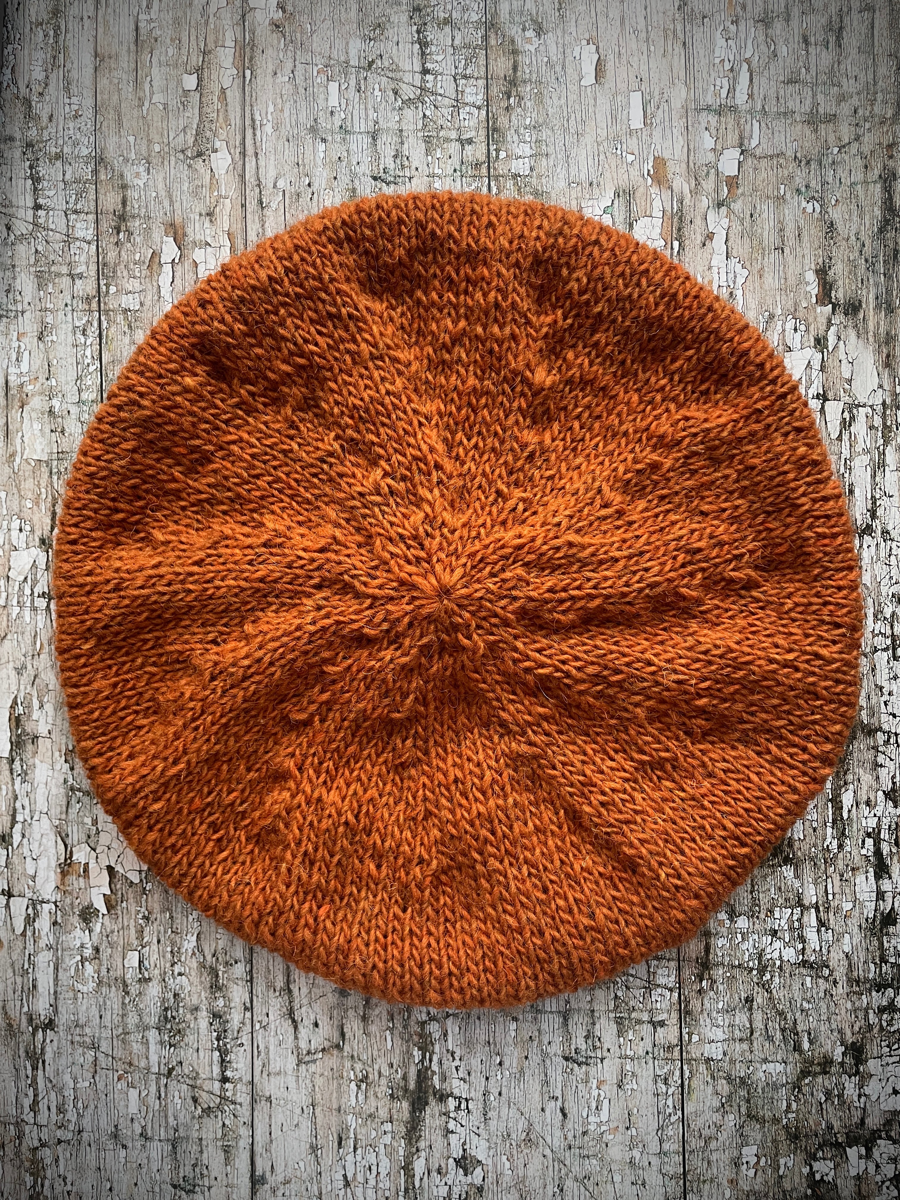 Hand Knitted Wool Beret Burnt Orange

Beautifully hand knitted beret in Icelandic Lettlopi pure wool, perfect for keeping your head warm on cold days and knitted in a lovely burnt orange colour, with a ribbed band that gives the hat a snug fit.

SIZE: adult.

CARE: hand wash or machine wash on wool cycle at 30 degrees, dry flat, do not tumble dry.