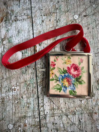Hand Embroidered I Love You Keepsake