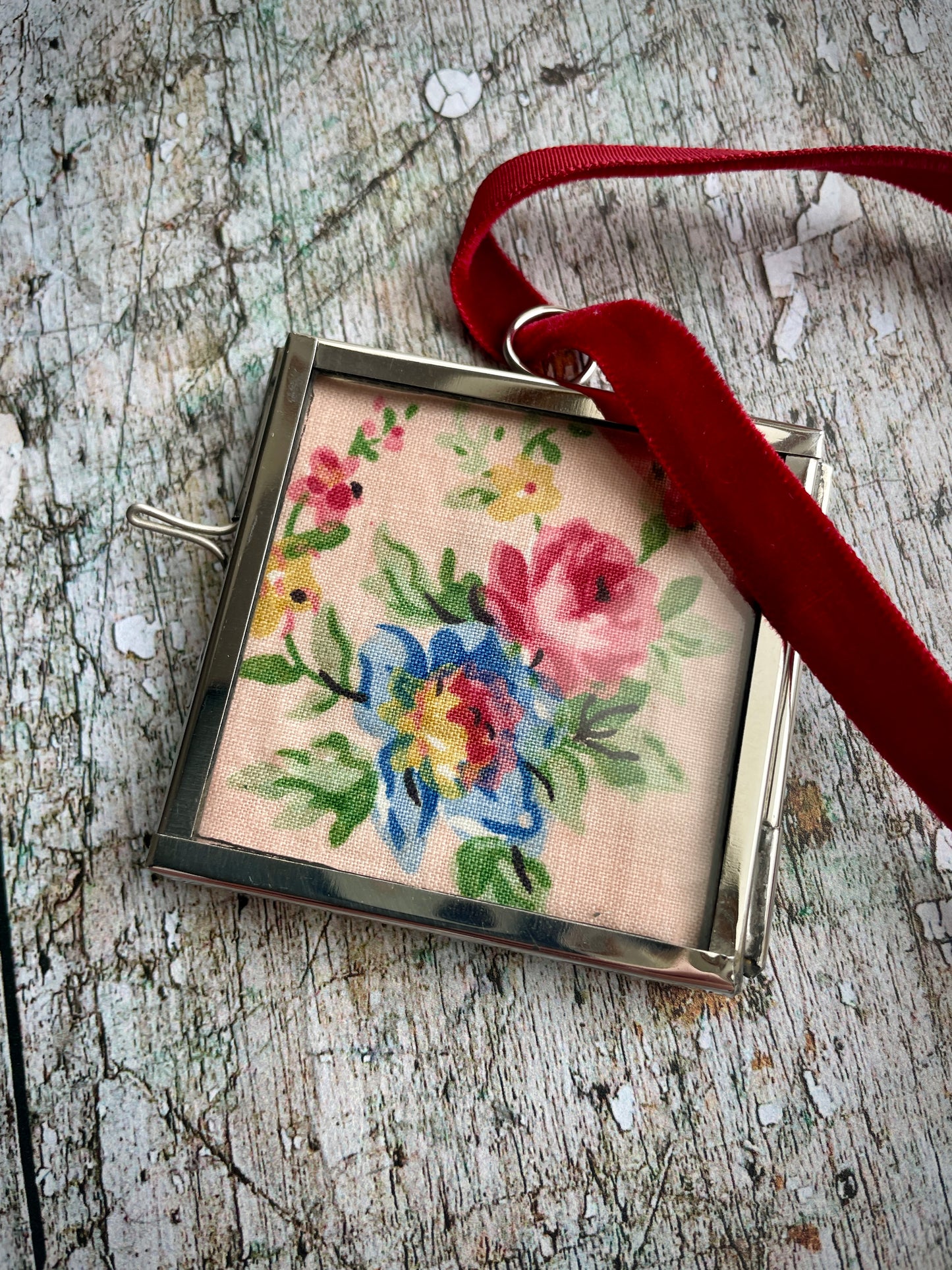 Hand Embroidered I Love You Keepsake
