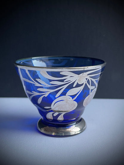 Vintage Silvered Tea Light Holder