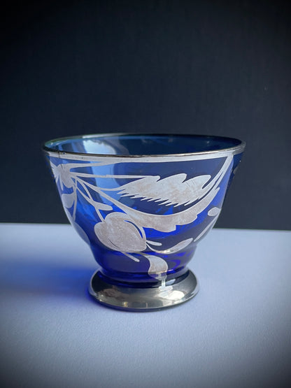 Vintage Silvered Tea Light Holder