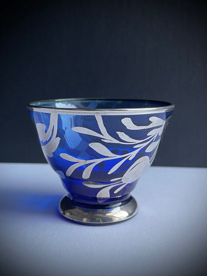 Vintage Silvered Tea Light Holder