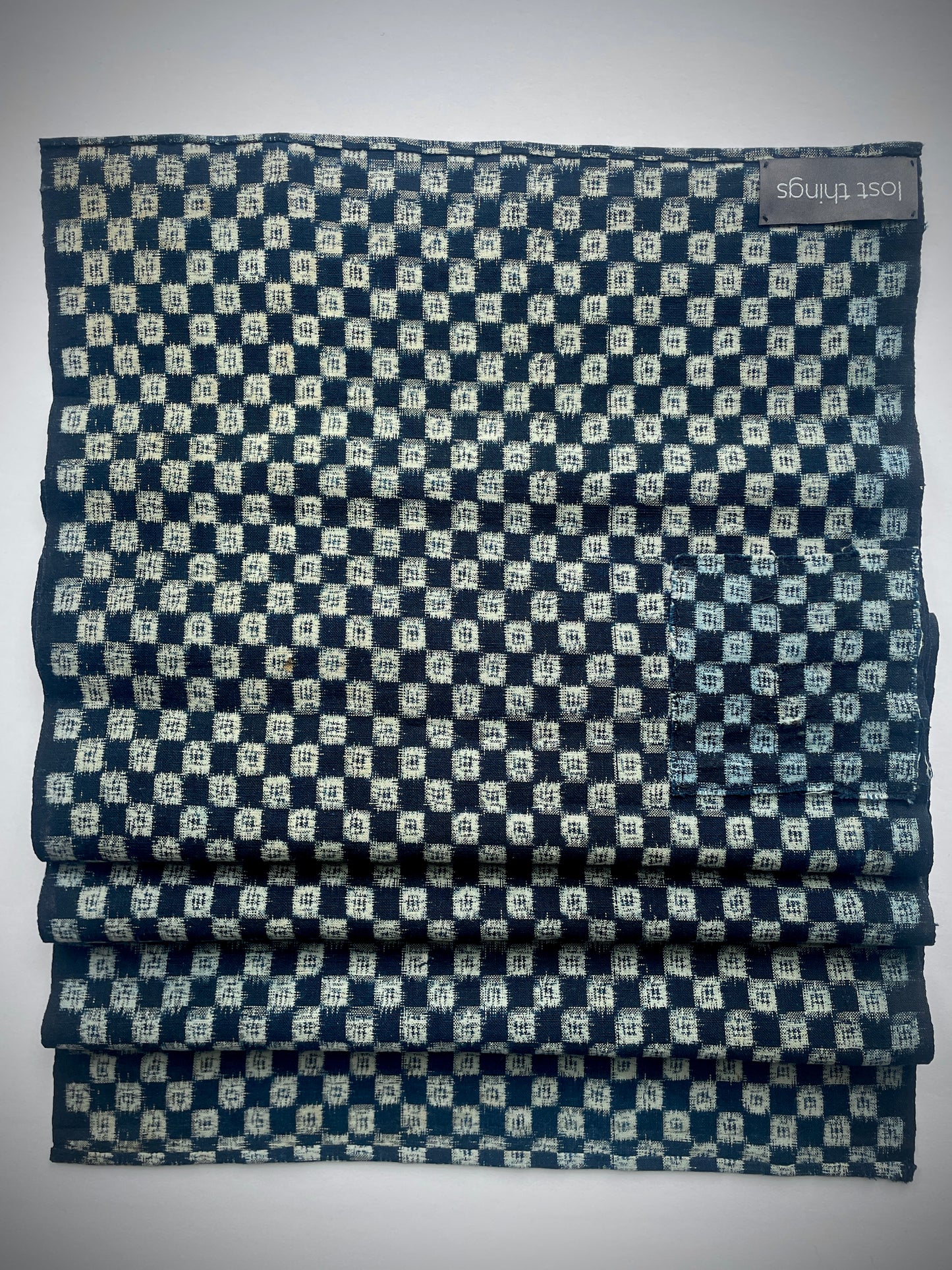 Japanese Antique Kasuri Fabric Scarf