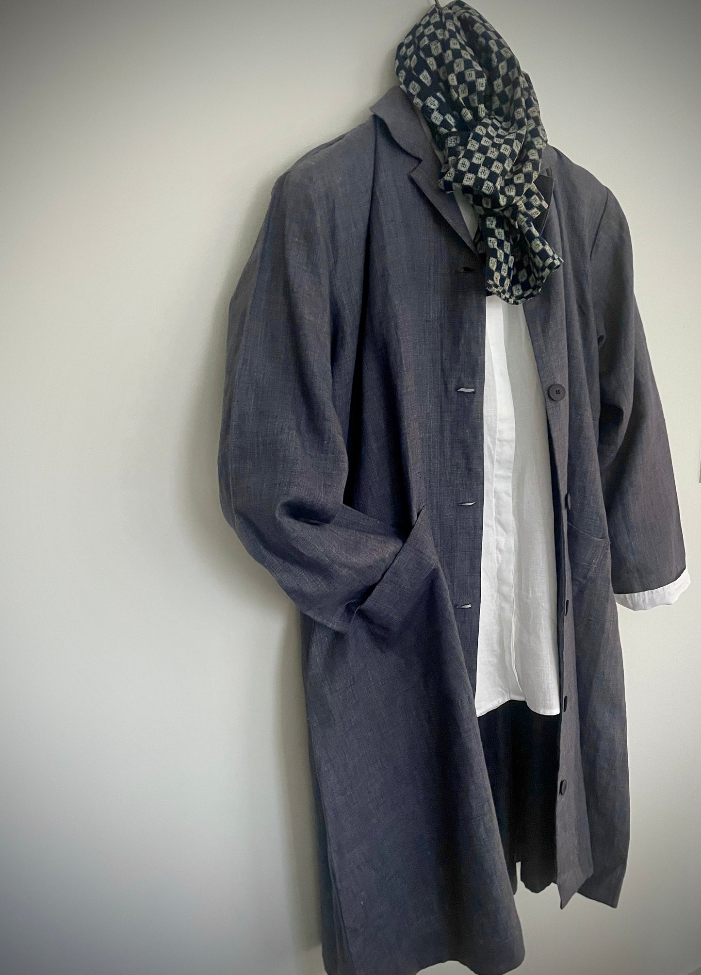 Medium Weight Linen Duster Coat