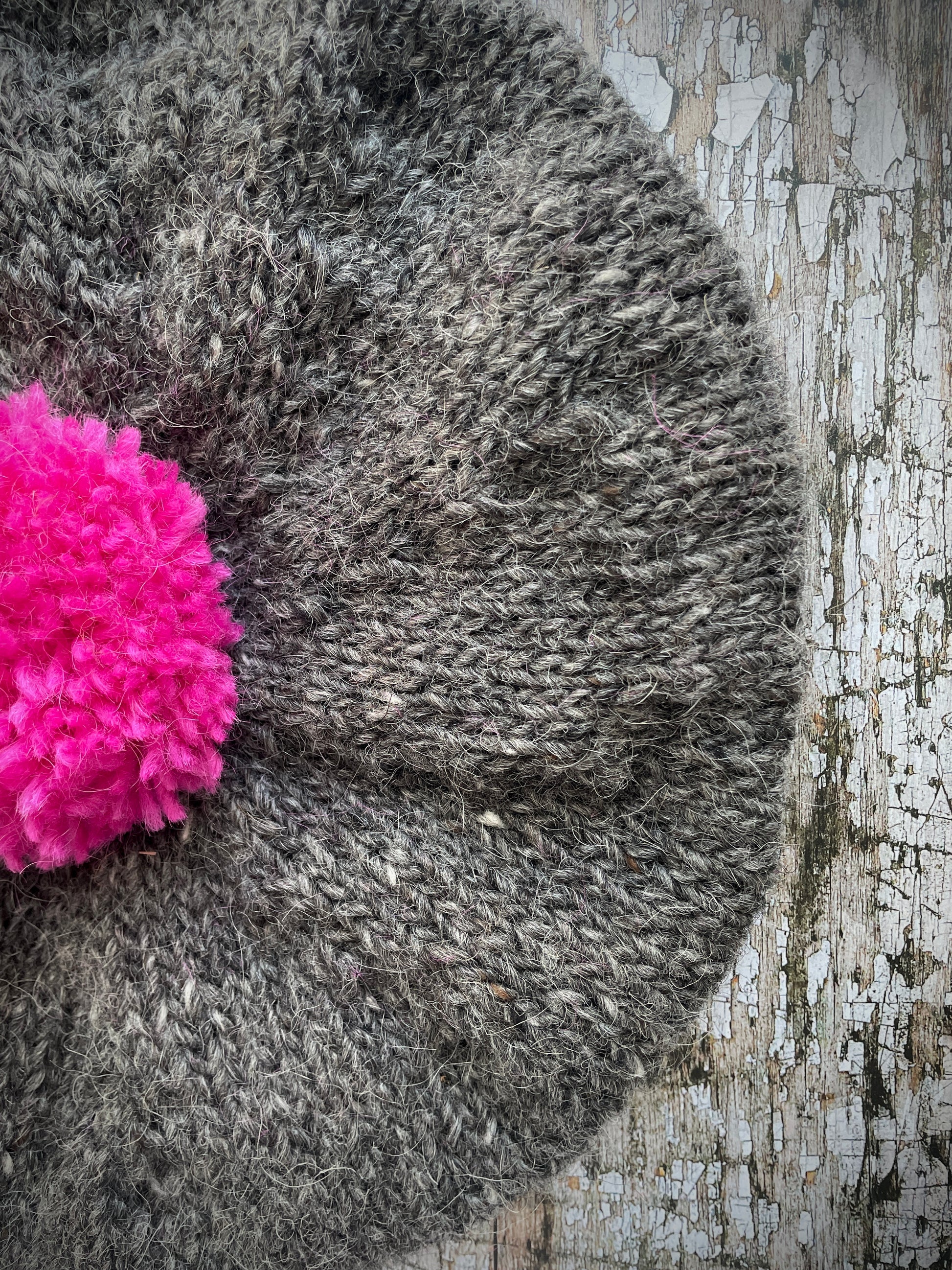 Hand Knitted Wool Beret Grey Tweed + Bright Pink

Beautifully hand knitted beret in Icelandic pure wool, perfect for keeping your head warm on cold days. Knitted in grey tweed with a bright pink pom and pink ribbed band that gives the hat a snug fit.

SIZE: adult.

CARE: hand wash or machine wash on wool cycle at 30 degrees, dry flat, do not tumble dry.