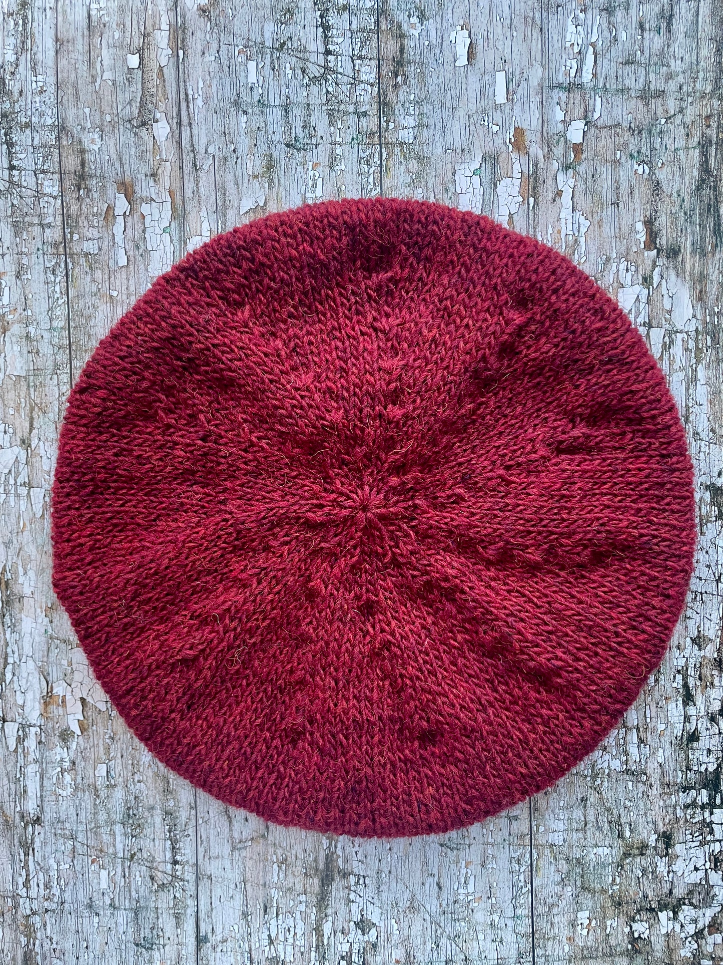 Hand Knitted Wool Beret Garnet + Grey Tweed

Beautifully hand knitted beret in Icelandic pure wool, perfect for keeping your head warm on cold days, knitted in garnet, with a grey tweed ribbed band that gives the hat a snug fit.

SIZE: adult.

CARE: hand wash or machine wash on wool cycle at 30 degrees, dry flat, do not tumble dry.