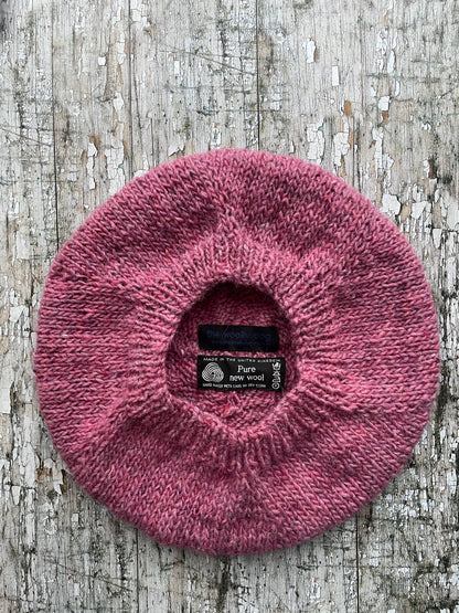 Hand Knitted Wool Beret Pink Heather

Beautifully hand knitted beret in Icelandic pure wool, perfect for keeping your head warm on cold days, knitted in a lovely pink heather colour, with a ribbed band that gives the hat a snug fit.

SIZE: adult.

DIAMETER: 11+1/4" / 28.5cm.

CARE: hand wash or machine wash on wool cycle at 30 degrees, dry flat, do not tumble dry.