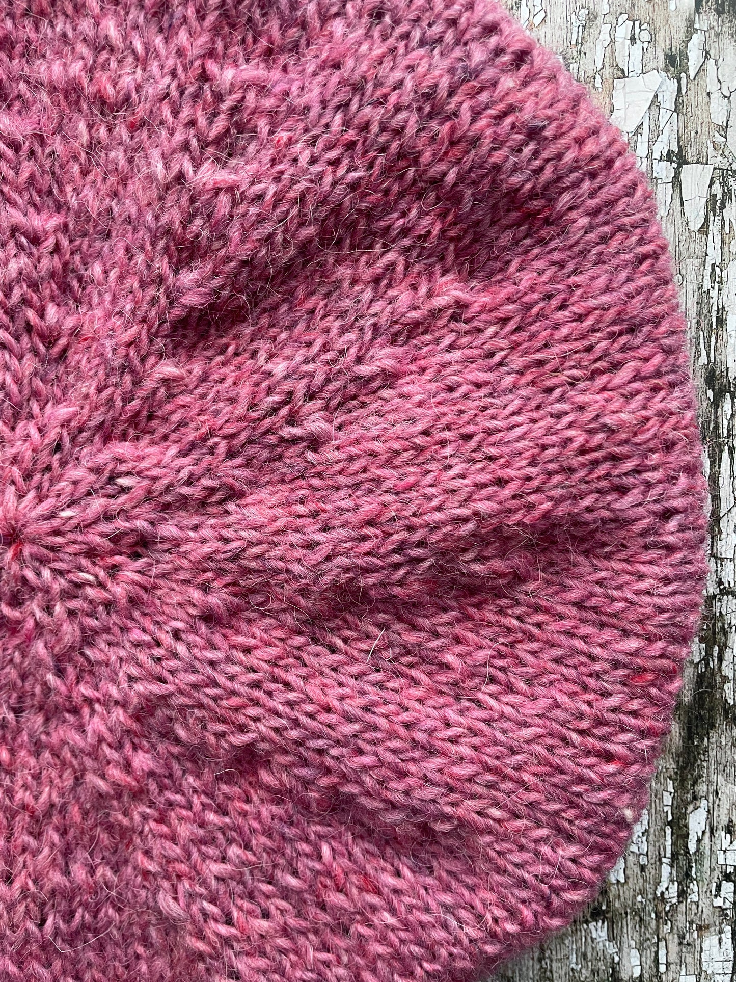 Hand Knitted Wool Beret Pink Heather

Beautifully hand knitted beret in Icelandic pure wool, perfect for keeping your head warm on cold days, knitted in a lovely pink heather colour, with a ribbed band that gives the hat a snug fit.

SIZE: adult.

DIAMETER: 11+1/4" / 28.5cm.

CARE: hand wash or machine wash on wool cycle at 30 degrees, dry flat, do not tumble dry.