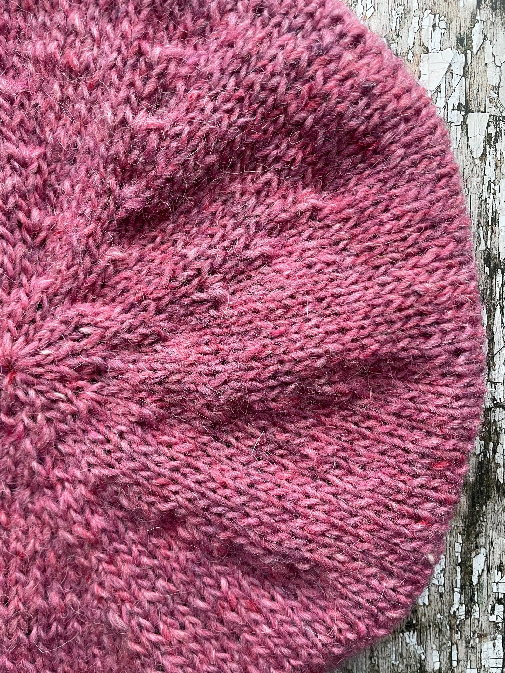 Hand Knitted Wool Beret Pink Heather

Beautifully hand knitted beret in Icelandic pure wool, perfect for keeping your head warm on cold days, knitted in a lovely pink heather colour, with a ribbed band that gives the hat a snug fit.

SIZE: adult.

DIAMETER: 11+1/4" / 28.5cm.

CARE: hand wash or machine wash on wool cycle at 30 degrees, dry flat, do not tumble dry.