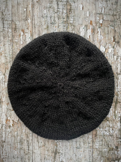 Hand Knitted Wool Black + Grey Tweed

Beautifully hand knitted beret in Icelandic pure wool, perfect for keeping your head warm on cold days, knitted in black, with a grey tweed ribbed band that gives the hat a snug fit.

SIZE: adult.

DIAMETER: 11" / 28cm.

CARE: hand wash or machine wash on wool cycle at 30 degrees, dry flat, do not tumble dry.