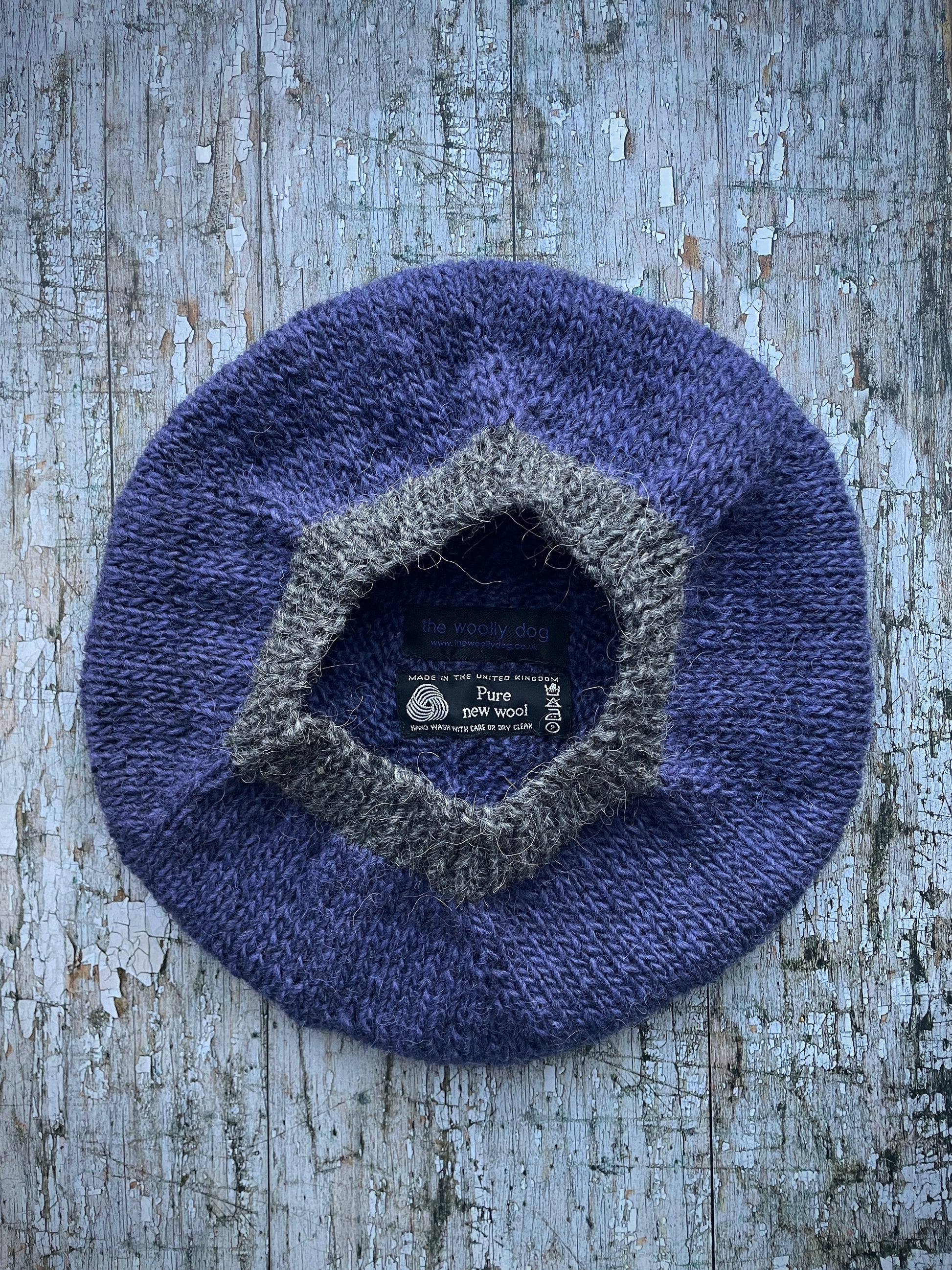 Hand Knitted Wool Lavender + Grey Tweed

Beautifully hand knitted beret in Icelandic pure wool, perfect for keeping your head warm on cold days, knitted in lavender, with a grey tweed ribbed band that gives the hat a snug fit.

SIZE: adult.

DIAMETER: 11" / 28cm.

CARE: hand wash or machine wash on wool cycle at 30 degrees, dry flat, do not tumble dry.