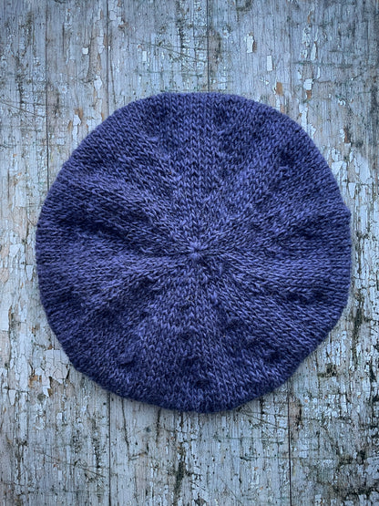 Hand Knitted Wool Lavender + Grey Tweed

Beautifully hand knitted beret in Icelandic pure wool, perfect for keeping your head warm on cold days, knitted in lavender, with a grey tweed ribbed band that gives the hat a snug fit.

SIZE: adult.

DIAMETER: 11" / 28cm.

CARE: hand wash or machine wash on wool cycle at 30 degrees, dry flat, do not tumble dry.