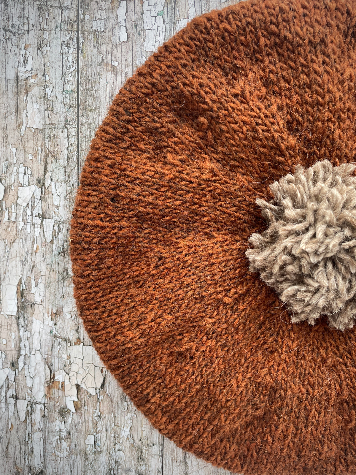 Hand Knitted Wool Beret Paprika + Dark Oat

Beautifully hand knitted beret in Icelandic pure wool, perfect for keeping your head warm on cold days, knitted in paprika with a dark oat colour pom and ribbed band that gives the hat a snug fit.

SIZE: adult.

DIAMETER: 11+1/4" / 28.5 cm.

CARE: hand wash or machine wash on wool cycle at 30 degrees, dry flat, do not tumble dry.