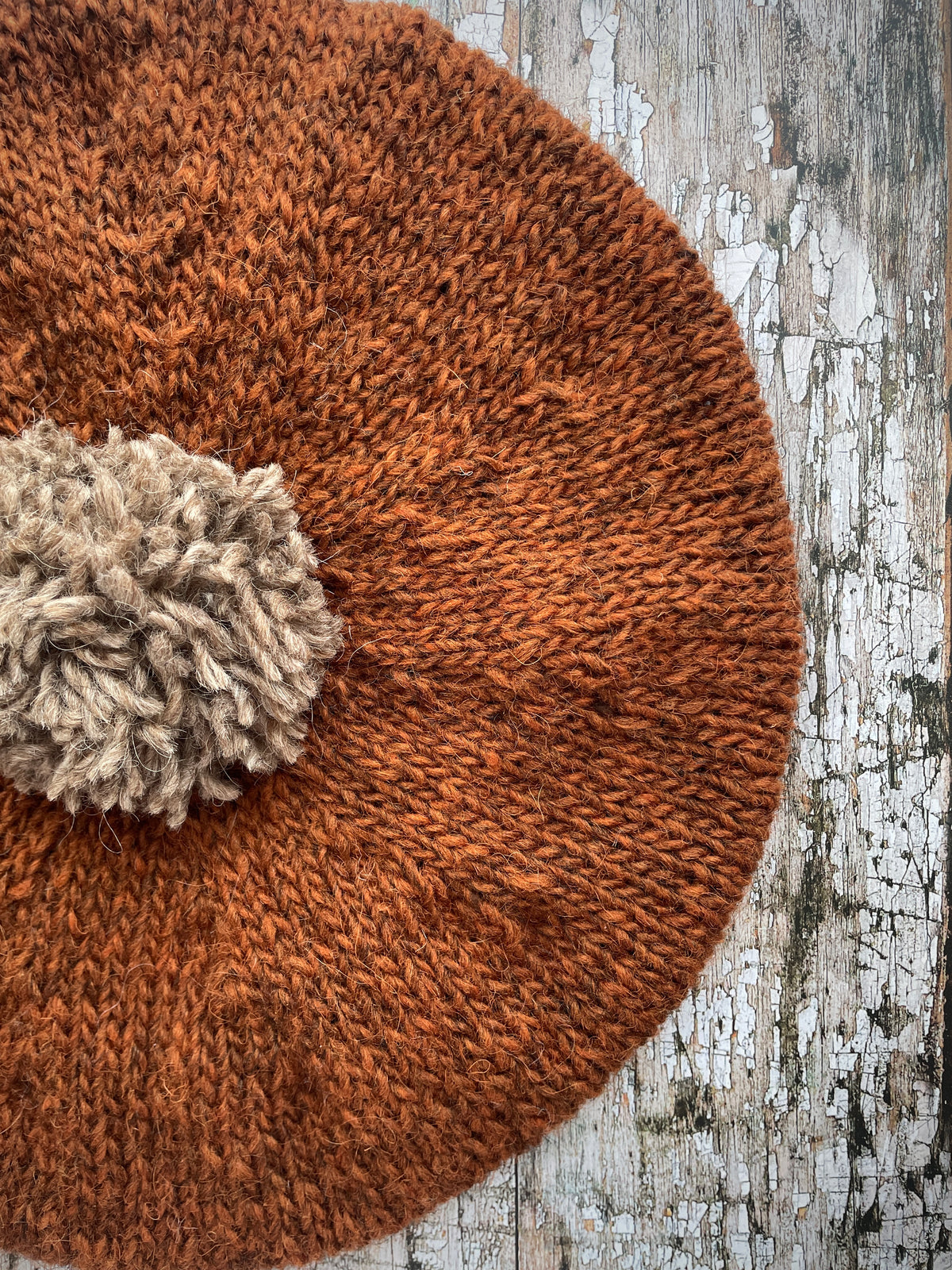 Hand Knitted Wool Beret Paprika + Dark Oat

Beautifully hand knitted beret in Icelandic pure wool, perfect for keeping your head warm on cold days, knitted in paprika with a dark oat colour pom and ribbed band that gives the hat a snug fit.

SIZE: adult.

DIAMETER: 11+1/4" / 28.5 cm.

CARE: hand wash or machine wash on wool cycle at 30 degrees, dry flat, do not tumble dry.