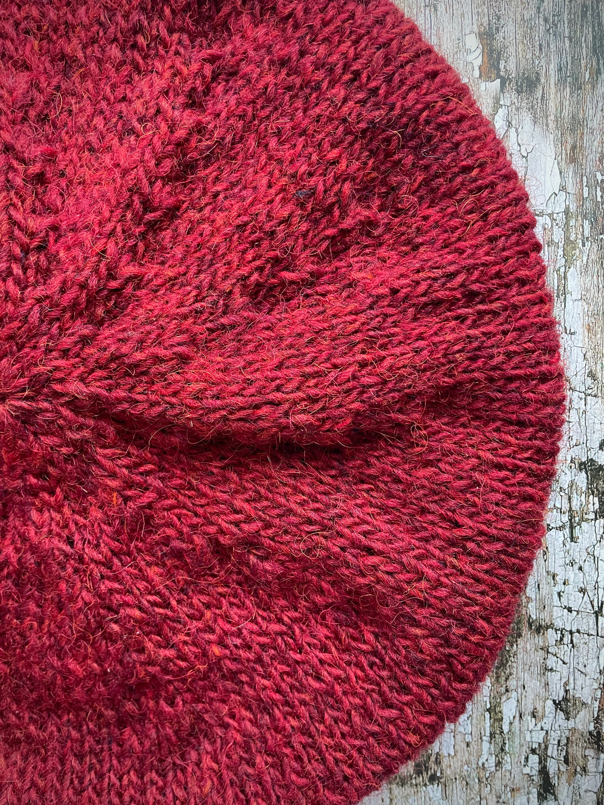 Hand Knitted Wool Beret Garnet

Beautifully hand knitted beret in Icelandic pure wool, perfect for keeping your head warm on cold days, knitted in a beautiful garnet colour, with a ribbed band that gives the hat a snug fit.

SIZE: adult.


DIAMETER: 11+3/4" / 30cm.


CARE: hand wash or machine wash on wool cycle at 30 degrees, dry flat, do not tumble dry.